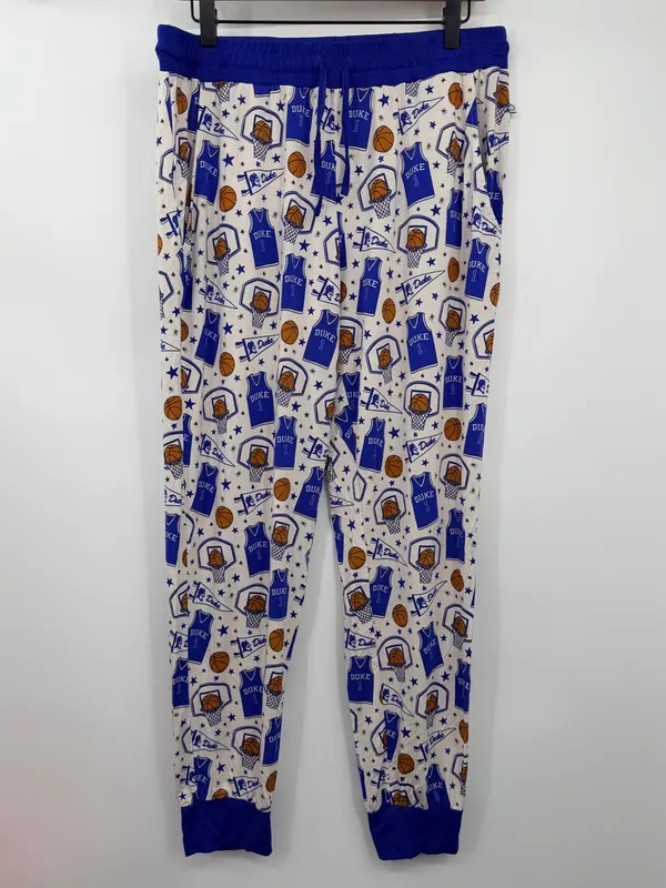 Monkeeroos Duke Blue Devils Basketball Bamboo Pajama Jogger Pants M - Image 2