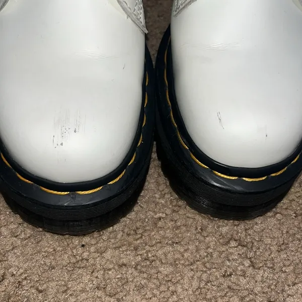 Dr. Martens Jadon Platform Boot 8-Eye Polished Smooth Leather White‎ 6 - Image 6