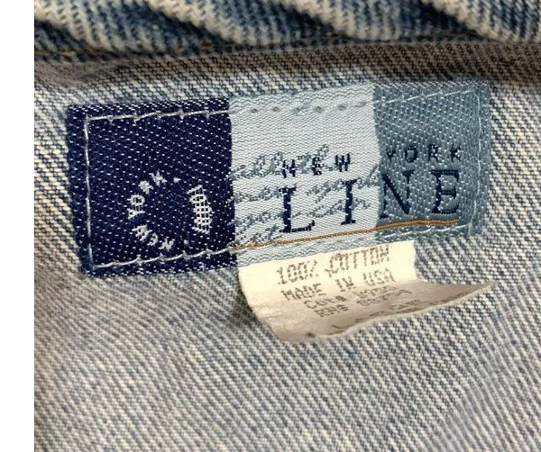 New York Line Vintage 90s Blue Denim Vest - Image 5