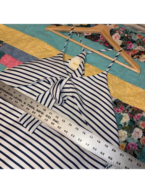 Maeve by Anthropologie $128 Woman’s M Ahoy Swing Dress Tie-Front Mini, Size M - Image 8