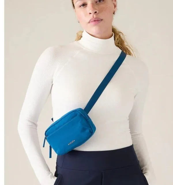 New Athleta All About Crossbody Belt Bag Dark Lapis Blue - Image 2