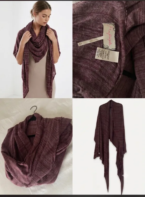 Free People 100% Cotton Oversized Scarf / Shawl 💜 - Image 9