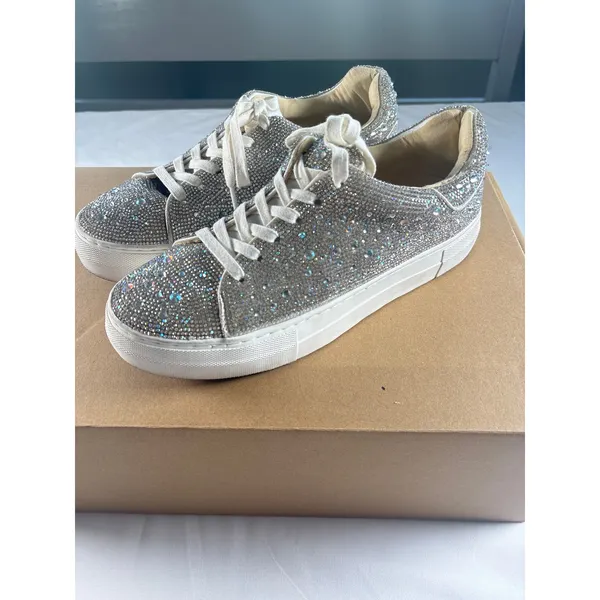 Betsey Johson Sidney Rhinestone Platform Sneakers Womens 8.5 - Image 7