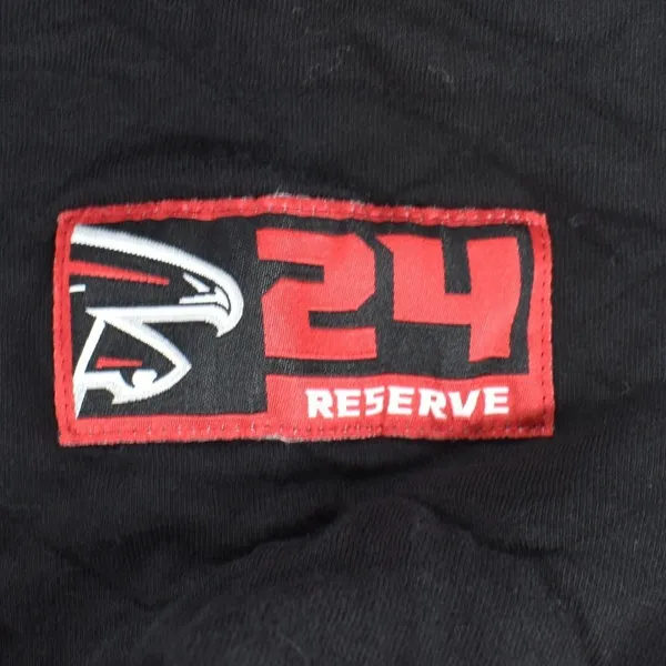 Atlanta Falcons 24 Reserve Quilted Snap Mock Neck Pullover Sweatshirt Black XL - Image 4