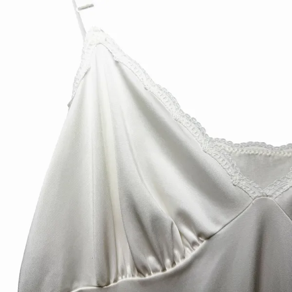 Vintage Ivory Lace Satin Slip Dress Size 36 Coquette‎ Romantic Bridal Lingerie - Image 10