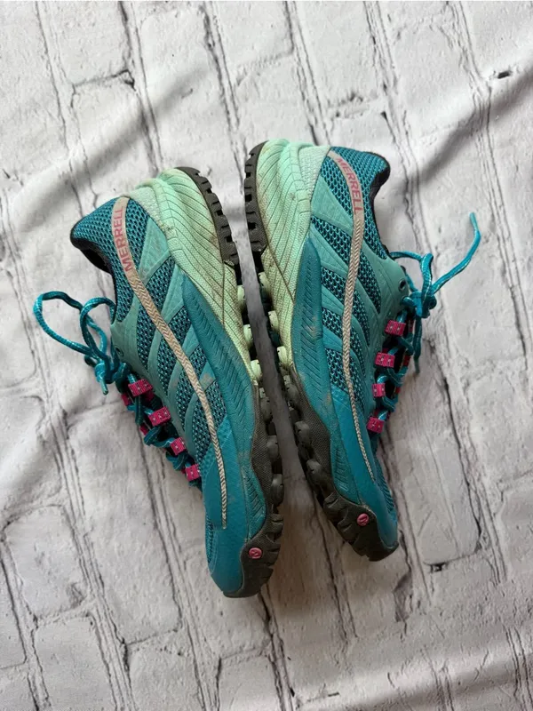 Merrell All Out Charge Trail Running Shoes 7.5 ALGIERS BLUE/ADVENTURINE Womens - Image 4