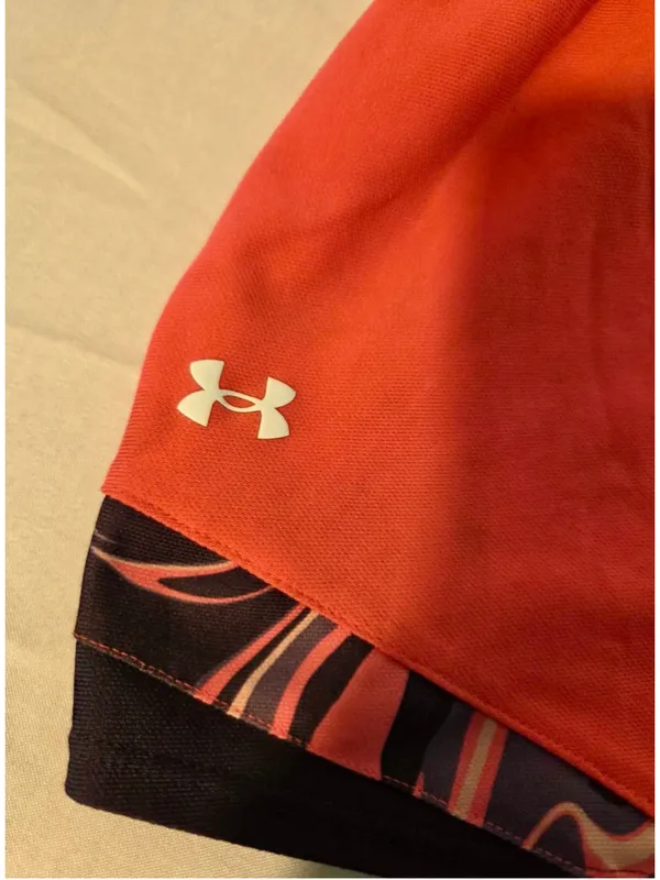 Under Armour Women’s Play Up 3.0 Printed Running Shorts Coral Pink Size XL W-199 - Image 4