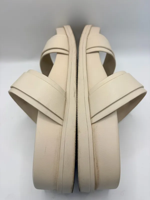 A New Day Women’s Cream Platform Slide Sandals Gold Ring Minimalist Y2K Chic 6.5 - Image 6