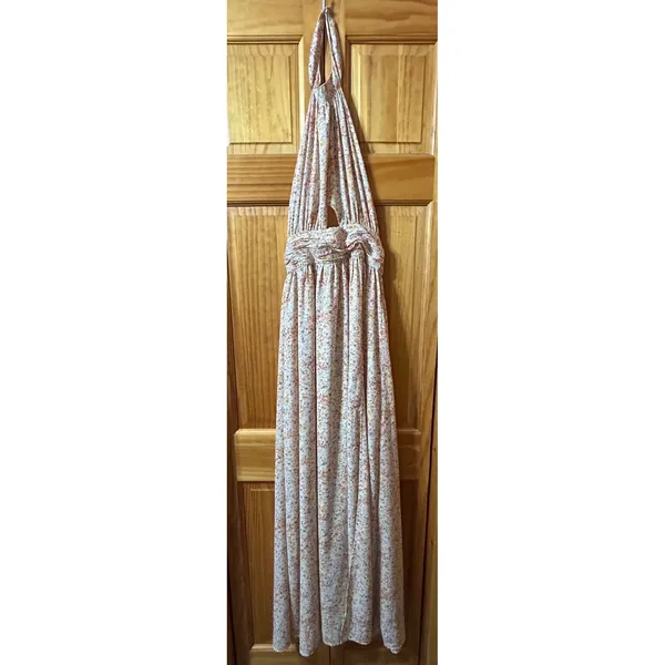 Pink‎ Lily Women's Small Floral Halter Neck Maxi Dress Backless Summer Boho - Image 6
