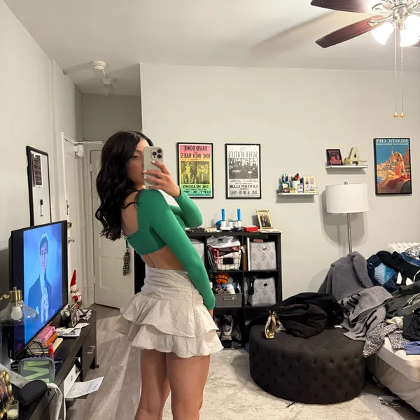 Princess Polly Green Crop Top - Image 4