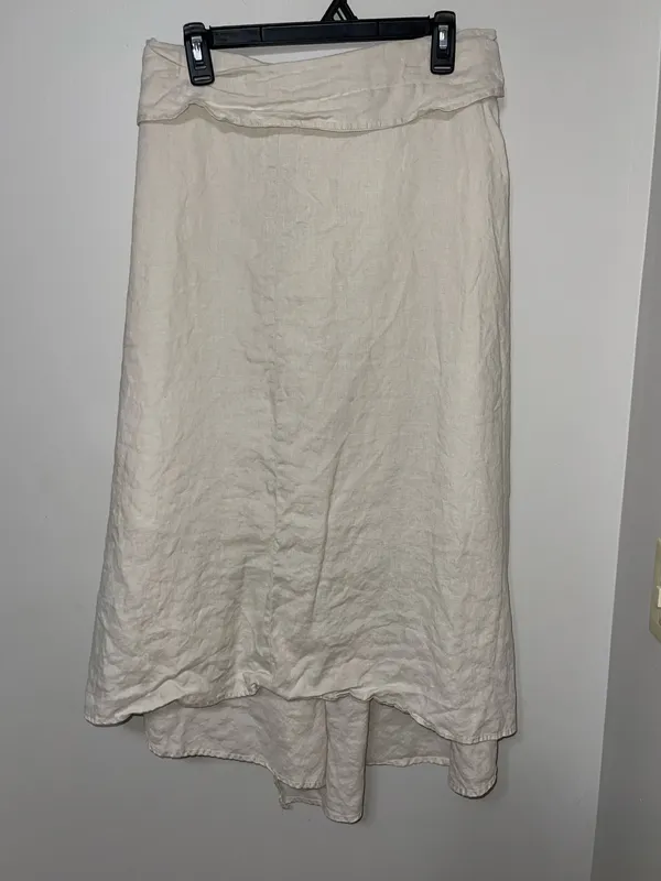 Christopher & Banks Cream Wrap Skirt - Image 3