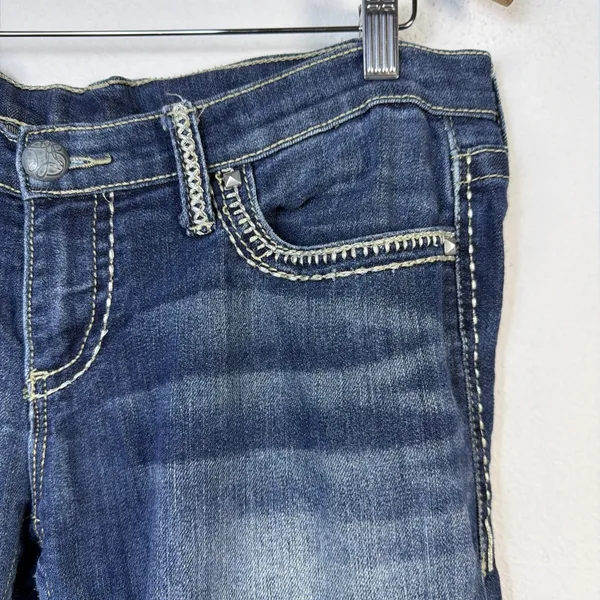 Buckle Daytrip Jeans Womens Leo 32R Bootcut Blue Denim Mid Rise DBK903R - Image 2