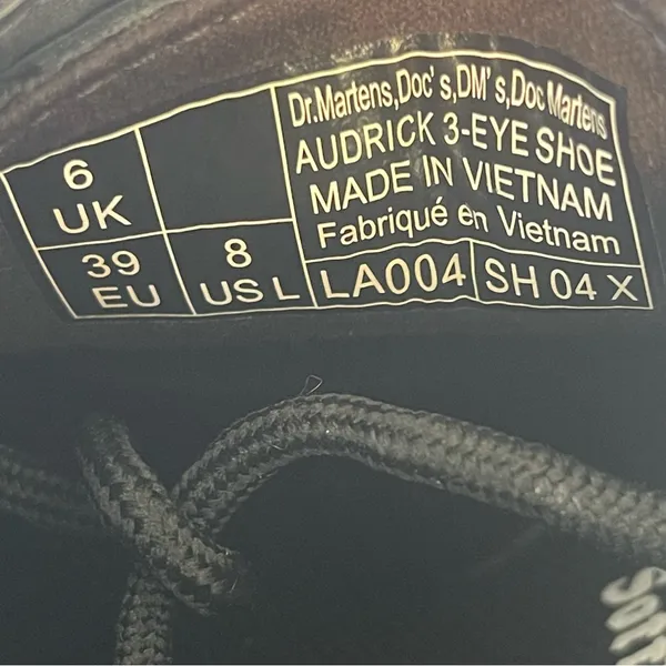 NWT Dr. Martens Audrick Platform Oxfords Black Leather Size 8 - Image 6