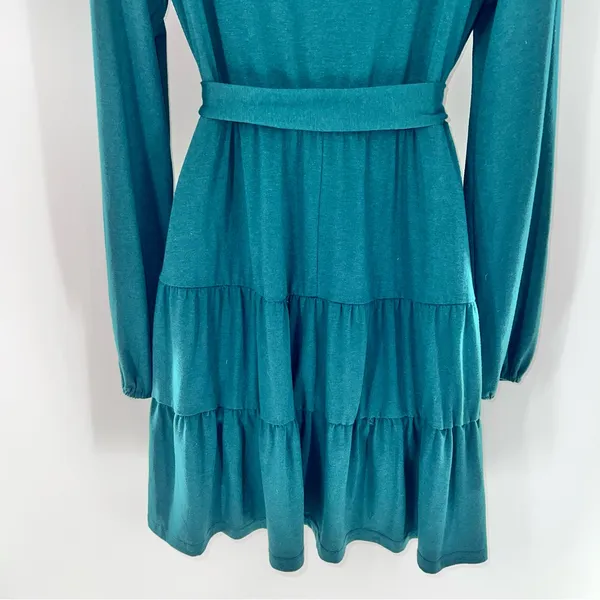 Leadingstar Chic Deep Green Long Sleeve Mock Wrap Dress w/Matching Belt-Size L - Image 7
