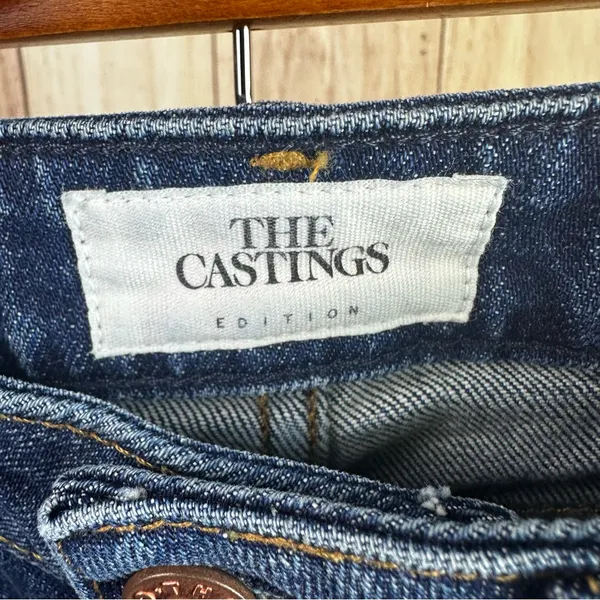 Aritzia The Castings Edition High Rise Cropped Blue Denim Jeans - Image 7