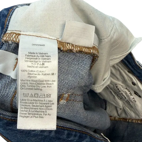 Madewell Low Slung Straight Jeans Palmina Medium Wash Button Fly Size 30‎ - Image 14