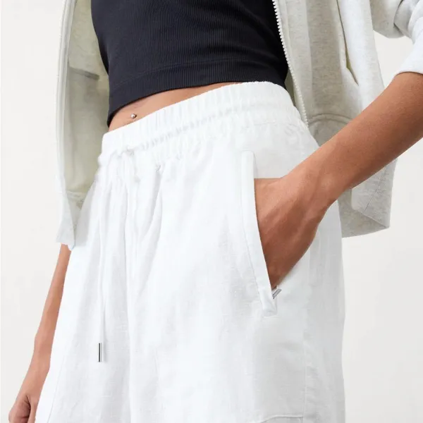 Athleta White Linen Pants - Image 2