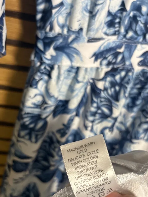 Ellos White And blue floral maxi dress Size 14/16 - Image 6