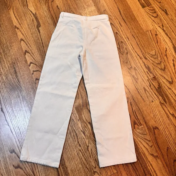 Wilfred Free Aritzia‎ Ivory Utility Pants Size 2 High Rise Straight Leg - Image 2