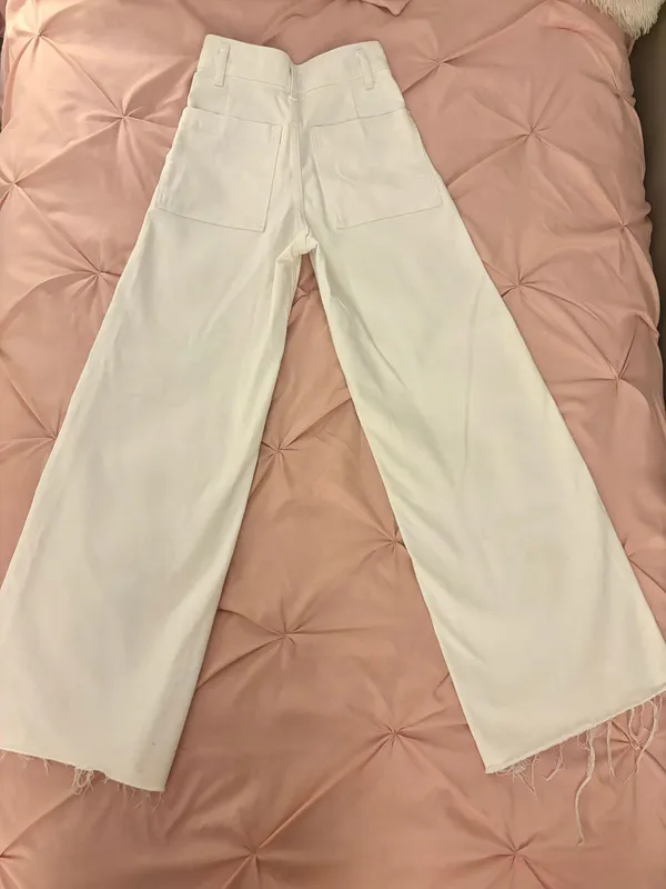 ZARA White High Waisted Jeans - Image 5