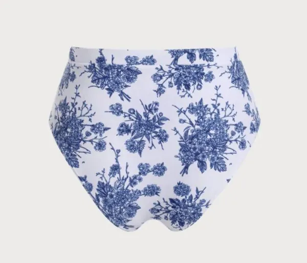 BERLOOK Underwire Floral Plus Size Bikini Top AND BOTTOM 08 Blue - Image 9