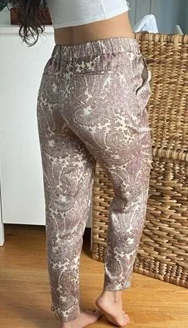 Forever 21 Paisley Print Silky Trouser Pants - Image 5