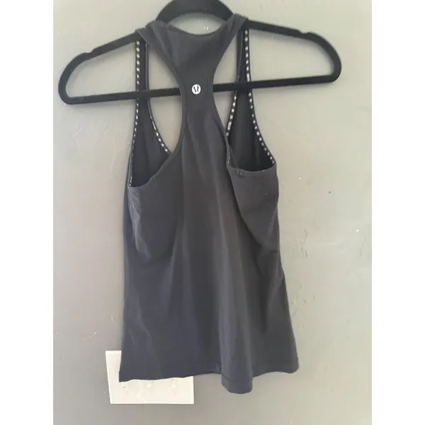 Lululemon‎ Womens Black Racerback Athletic Yoga Tank Top Slim Fit Scoop Neck - Image 3