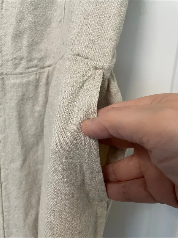 Old Navy Tan Linen Jumpsuit Medium - Image 6
