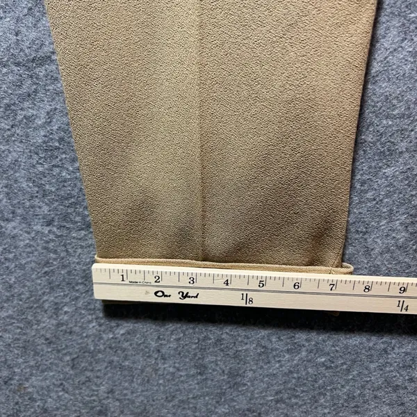 Express Vintage‎ 90s 3 Piece Suit Set 9/10 Camel Tan Wool Blend Blazer Pant Skirt Lined - Image 10