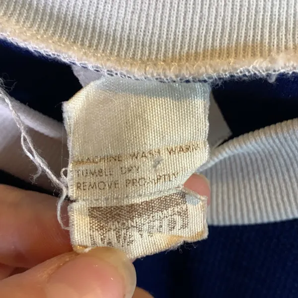 Vintage Montgomery Ward Knit Blue T-Shirt Size M - Image 3