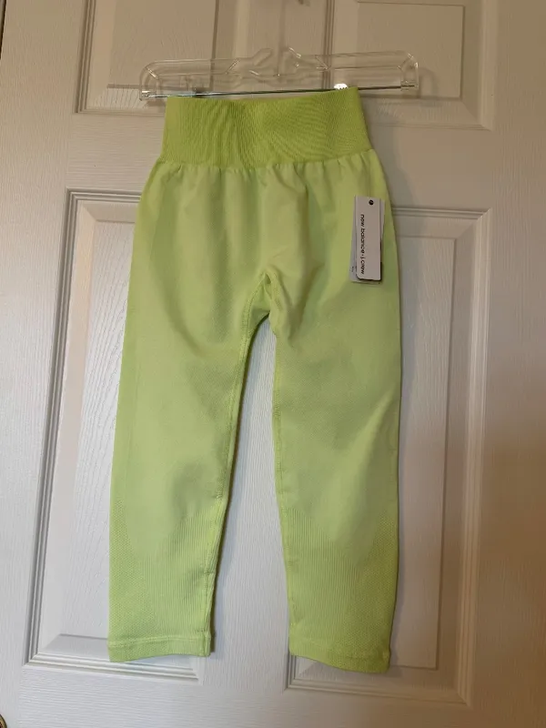 NEW BALANCE X J. CREW Seamless Crop Leggings in Neon Yellow - Size M - NWT NEW - Image 5