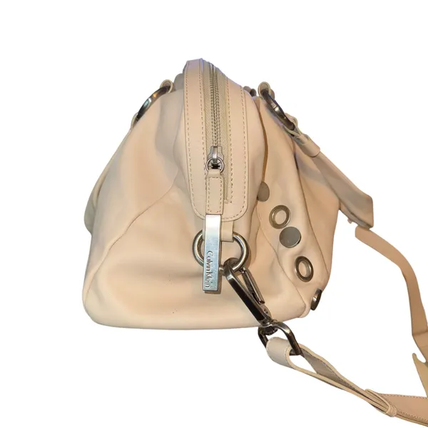 Calvin Klein cream slouchy satchel bag - Image 2