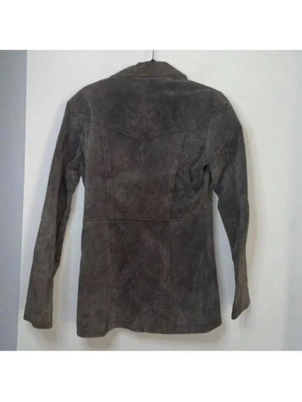BB DAKOTA brown 100% Leather Long Sleeve Button Up Jacket Lined Classic Moto - Image 7
