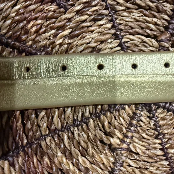 Lauren Ralph Lauren Gold Shimmer Leather Belt L Western‎ Glam 42” - Image 8
