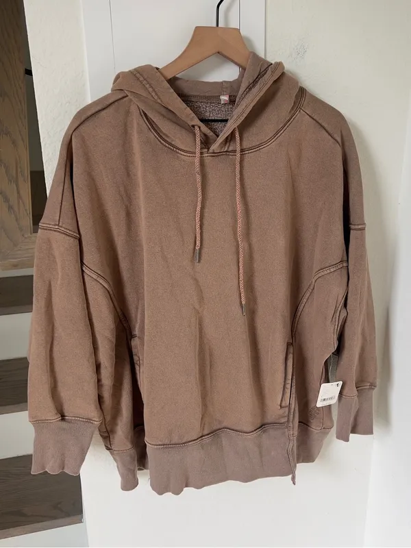 Free People FP Movement Sprint to the Finish Oversize Cotton Blend Hoodie NWT - Image 3