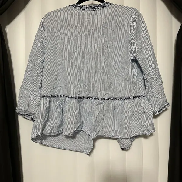 Westport blue/navy blue striped cardigan style top - Image 7