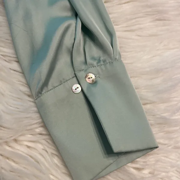 ZARA shirt with long sleeve silky feeling see all pictures brand new with tag - Image 9