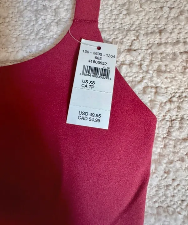 NWT OFFLINE by Aerie Real Me Racerback Sports Bra Tank Size XS Burgundy - Image 4