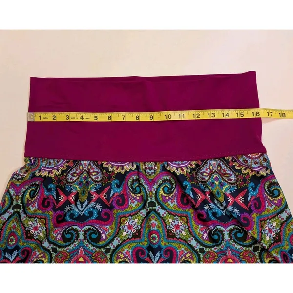 Title Nine Wmn's Size M Fold Over Waist Hiking Skirt 173403 Boho Gypsy Fairy - Image 2