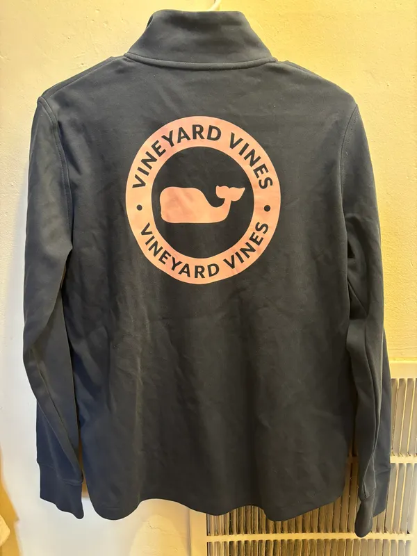 Vineyard Vines Navy And Light Pink Quarterzip - Image 2