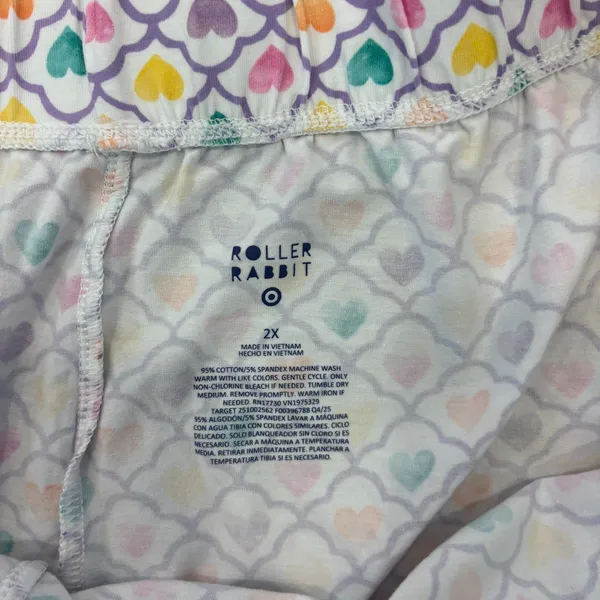 Roller Rabbit x Target Women's Geo Hearts Pajama Shorts Size 2X Scallop Hem - Image 3