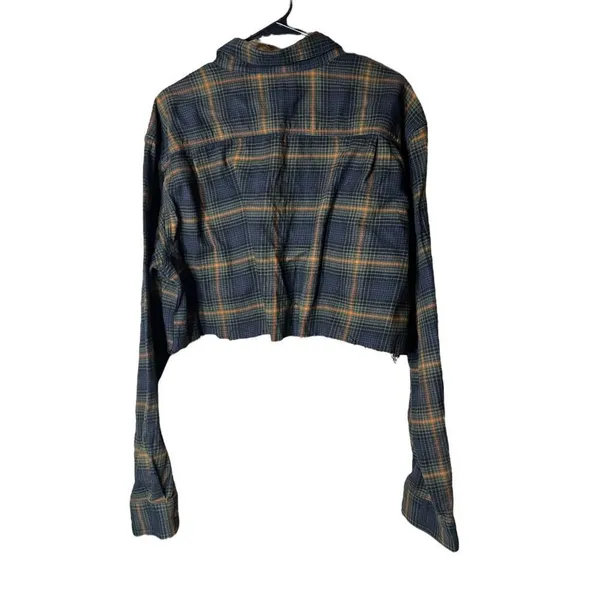 Carhartt Relaxed Fit Plaid‎ Cropped Long Sleeve Button Down Shirt Size XL - Image 7