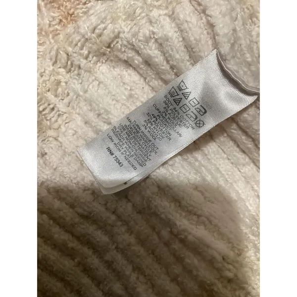 Joie Cardigan Sweater Womens Small Beige White Long Open Front Cozy Knit Aztec - Image 5