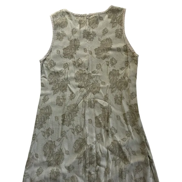 90s Sundance Catalog Vintage Floral Jacquard Maxi Dress M boho Cottage Romantic - Image 8