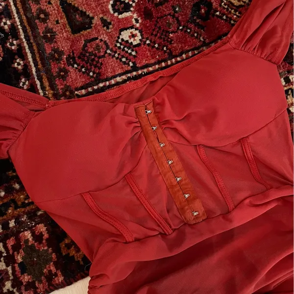 Terra cotta corset dress Red Size M - Image 15
