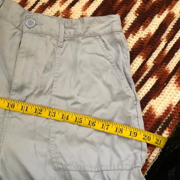 TRENDING Urban Outfitters Y2K Pastel Light Blue Multi-Pocket Cargo Jogger Pants Trousers-US8/M Measurement in pics - Image 7