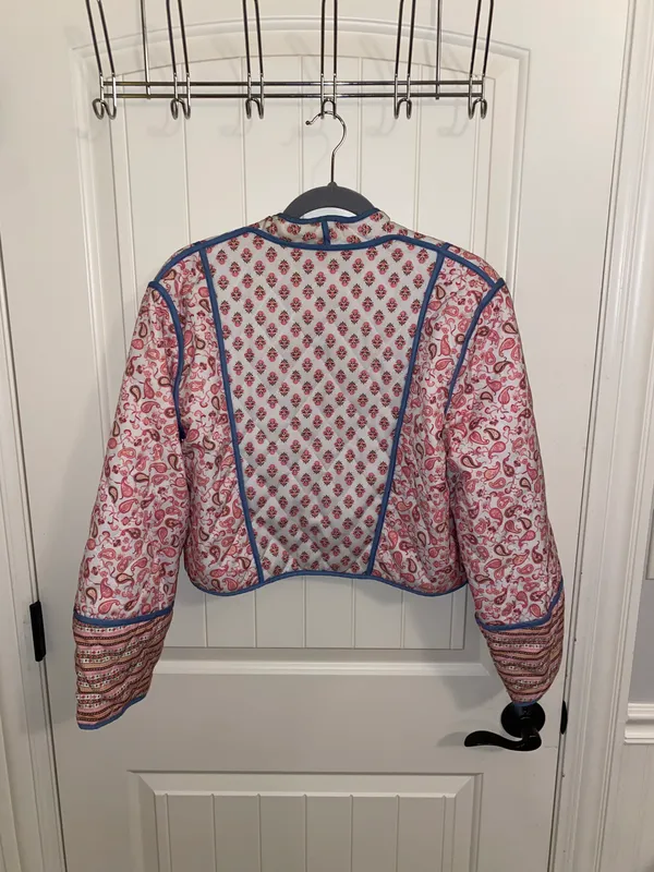 Reversible quilted jacket size Large Blue - Image 2