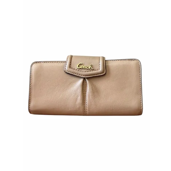 Coach Ashley Slim Envelope Wallet Camel Tan Leather Organizer Wallet - Image 15