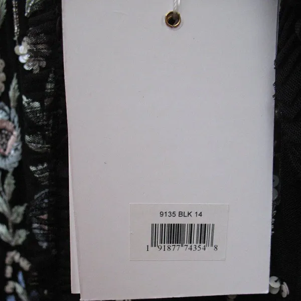 Mac Duggal 9135 Womens Black Sleeveless High Neck Embroidered Mini Dress - Image 15