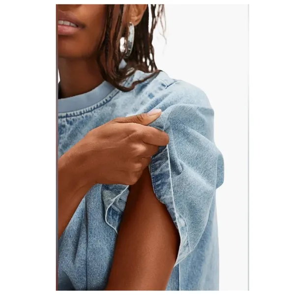 Free People Harlow Denim Minidress Size Small - Image 4